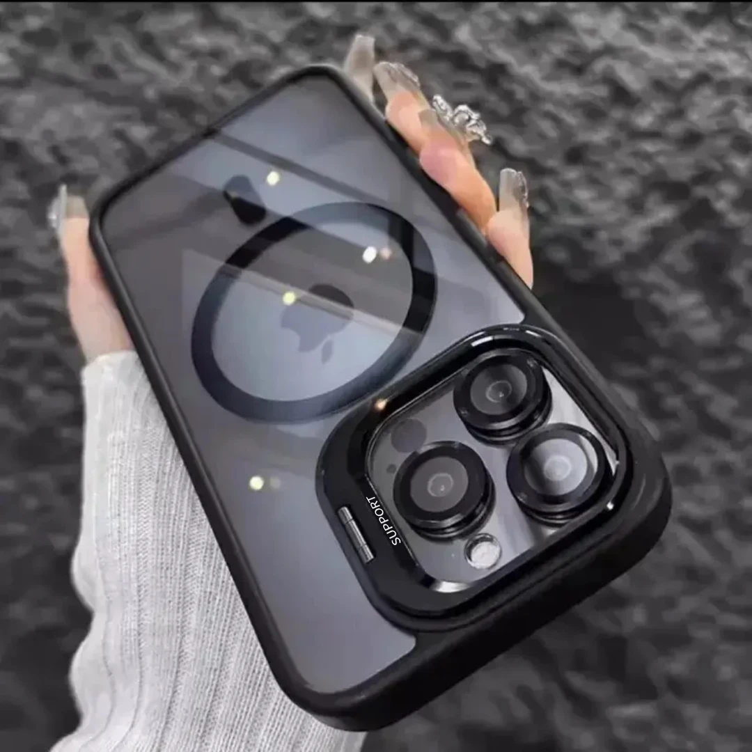 ins金属镜头支架适用iPhone16promax磁吸苹果手机壳15/14防摔保护