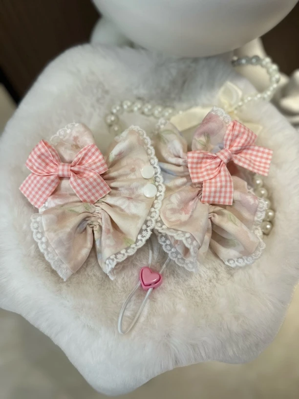 大耳朵狗狗可爱卡通耳套耳花口水巾外出吃饭防脏必备