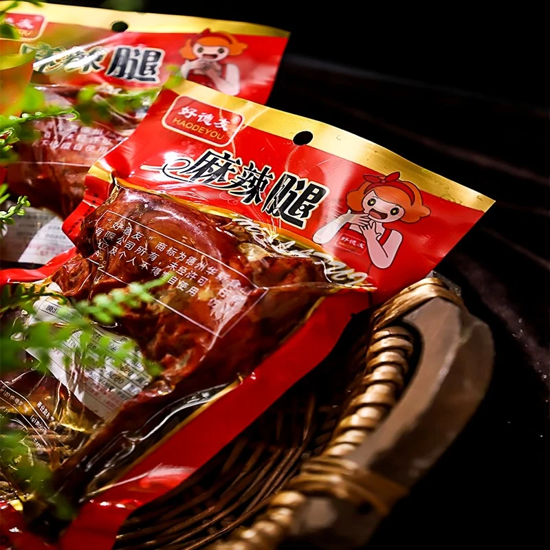 新疆包邮好德友大袋麻辣鸭腿100g即食真空包装网红休闲零食小吃