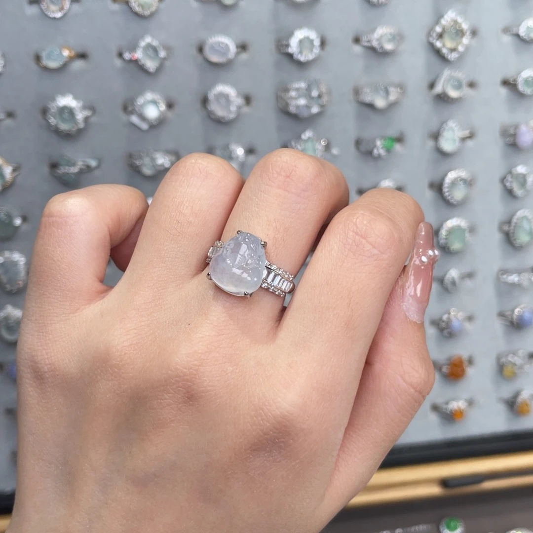 翡翠银S925镶嵌戒指