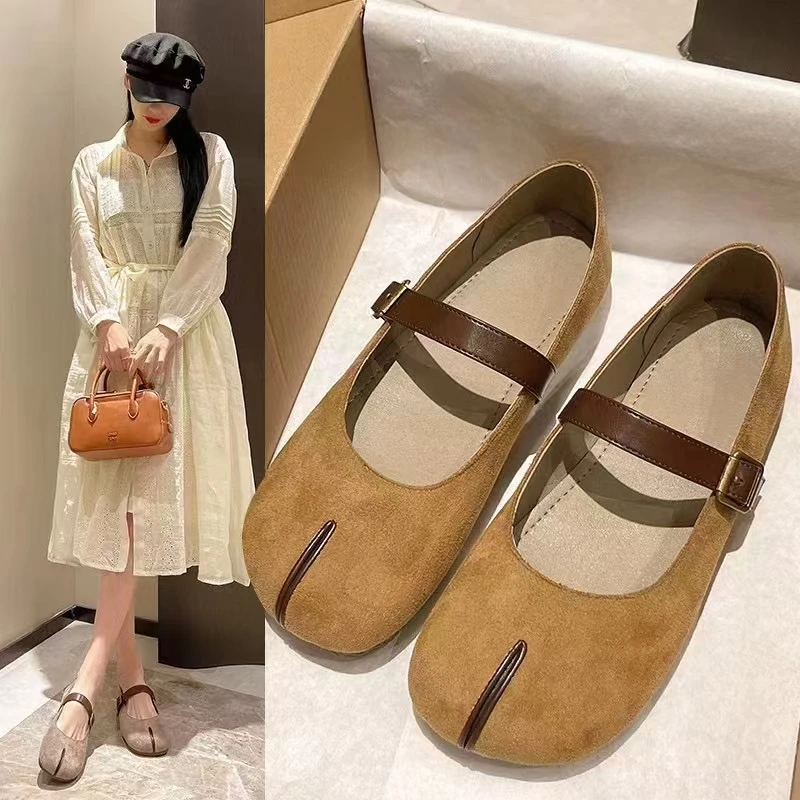 W3052平底单鞋女玛丽珍鞋2025新款春秋勃肯鞋温柔法式博肯豆豆鞋