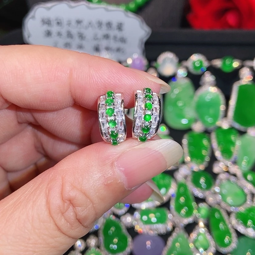 【闪购商品】未镶嵌翡翠耳饰天然翡翠