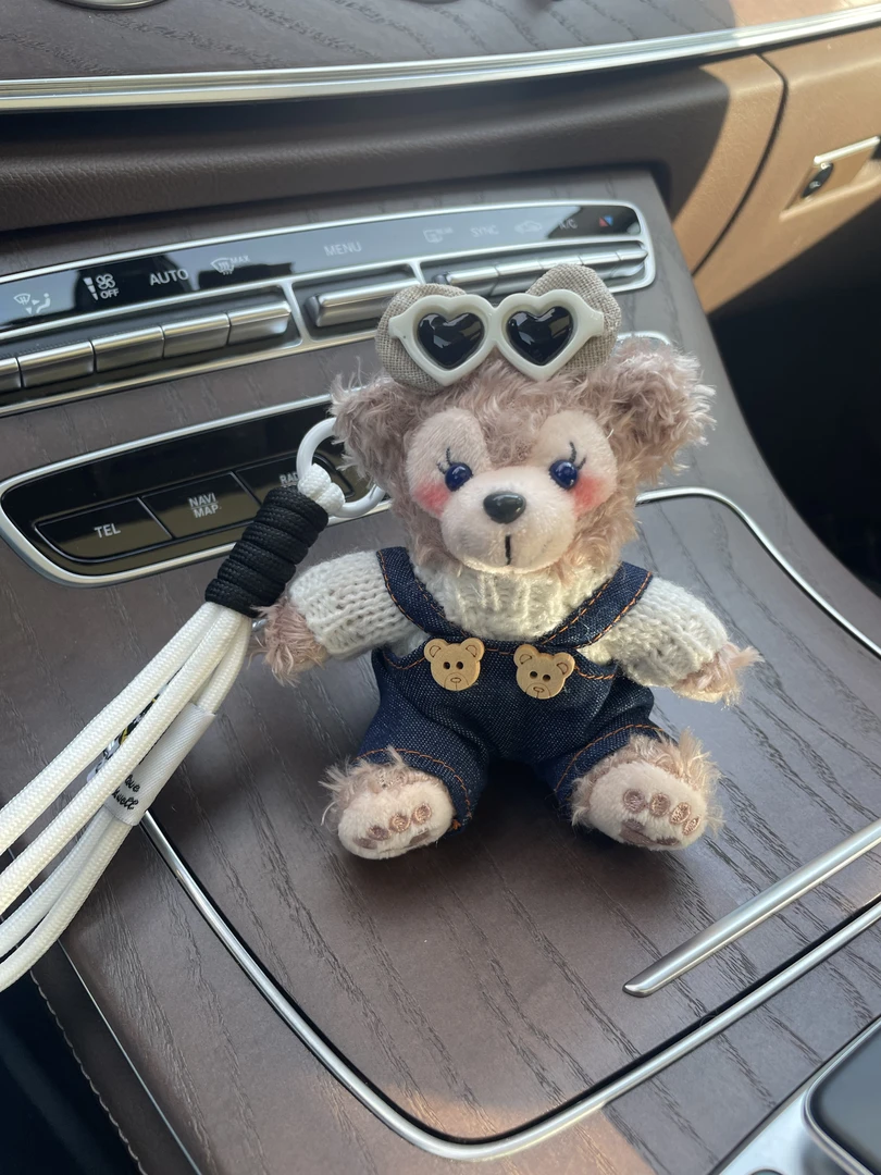 【1996人收藏】毛绒公仔汽车钥匙扣包包挂件高级感雪莉熊挂件情侣款