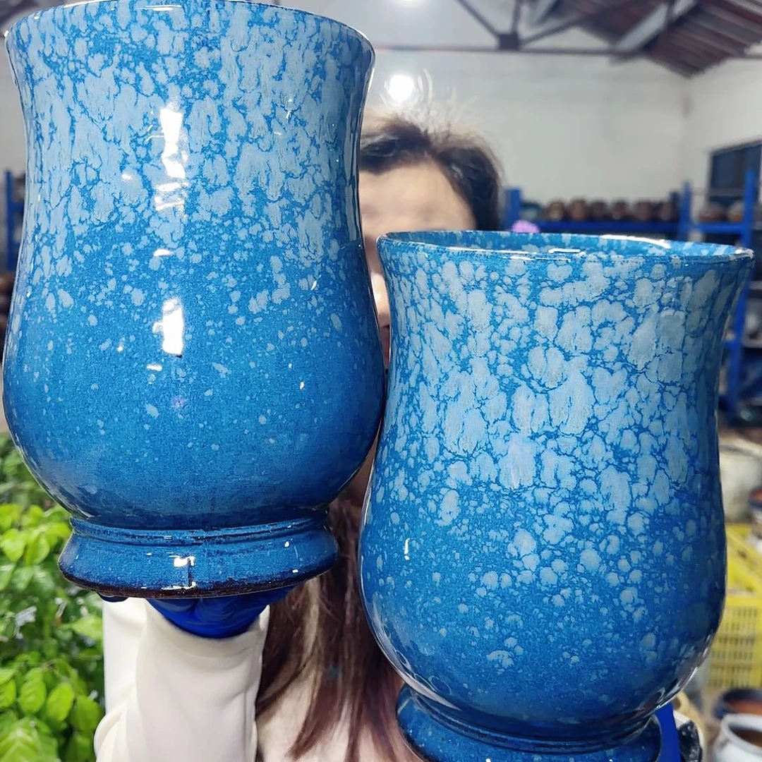 紫砂花盆高25口17