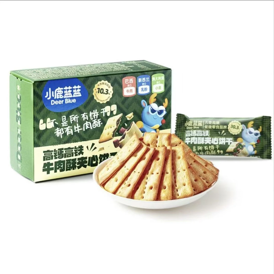 小鹿/蓝蓝-高钙含铁牛肉酥夹心饼干