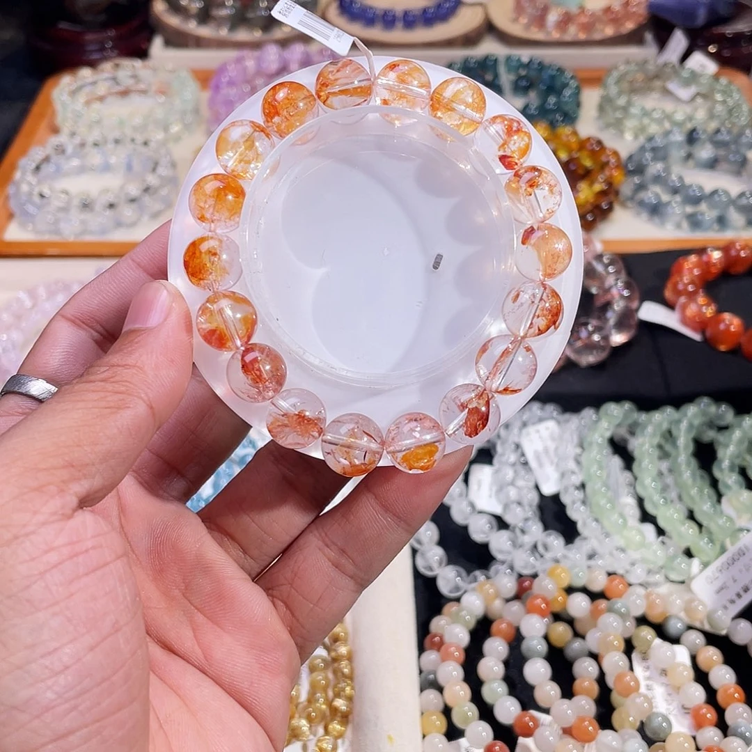 水晶手链未镶嵌芬达胶花11.3mm