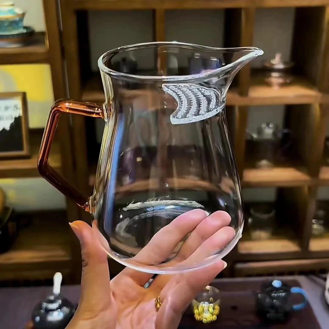 玻璃泡茶壶月牙过滤一体公杯绿茶泡茶器耐高温分茶器2025新款茶壶