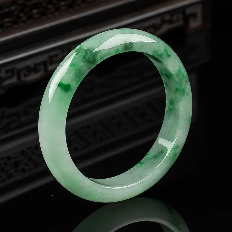 【天意珠宝阁】甄选优质非洲翠正圈飘花手镯多样性发货拍一发一