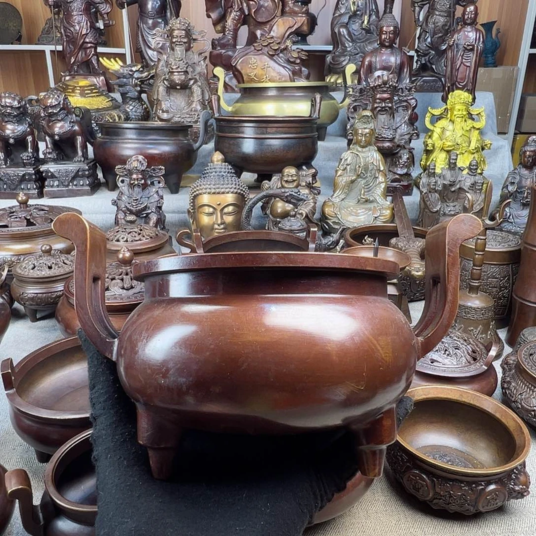 铜香炉铜摆件铜工艺品风水摆件