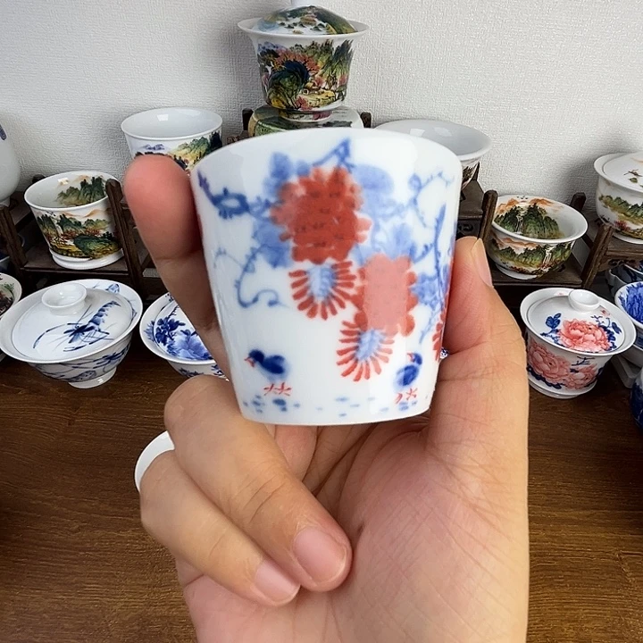 忠意堂釉下彩紫气东来