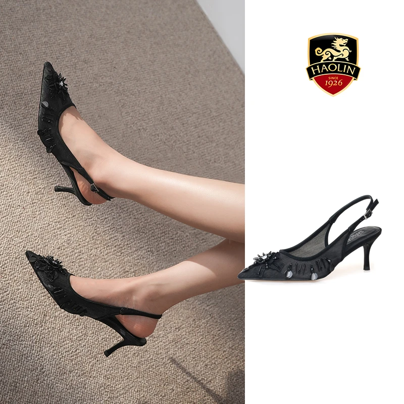 豪麟名鞋迪嘉女鞋半凉鞋织物DJJPA51WB011