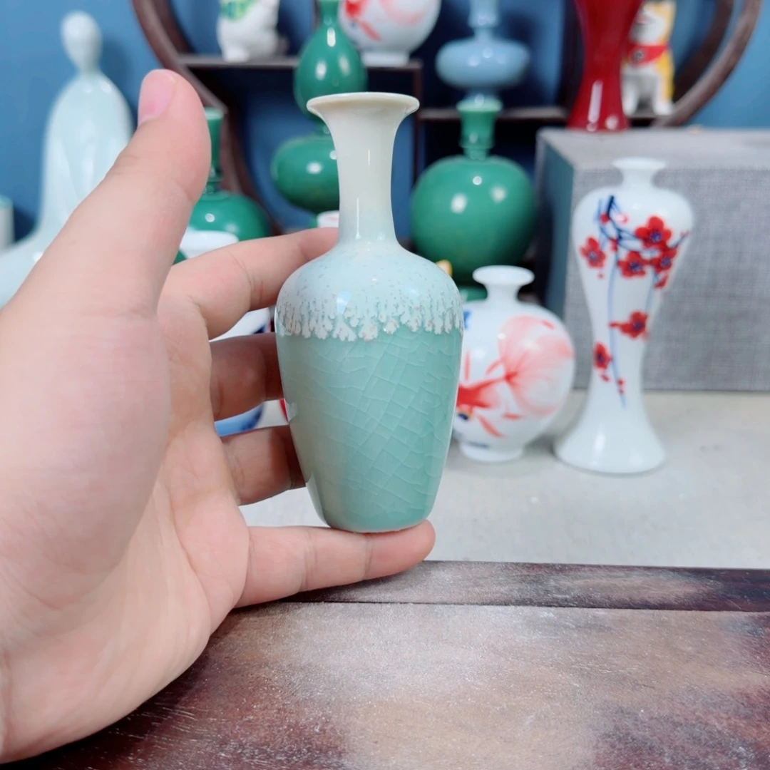 陶瓷手工小花器摆件