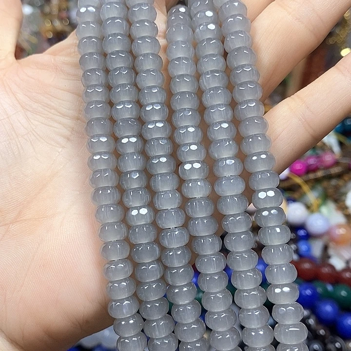 未镶嵌玛瑙/玉髓珠宝半成品玉髓切面卡8mm