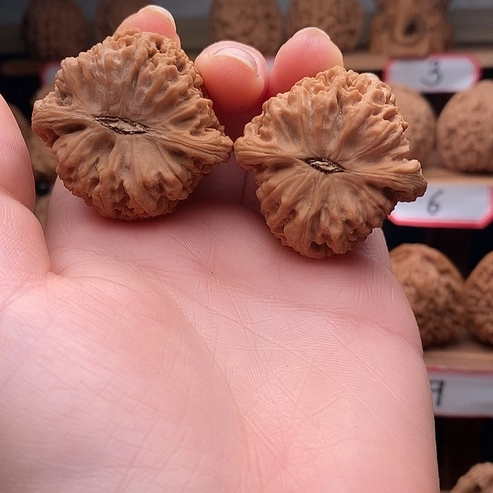 寒***月南将石文玩核桃三角40