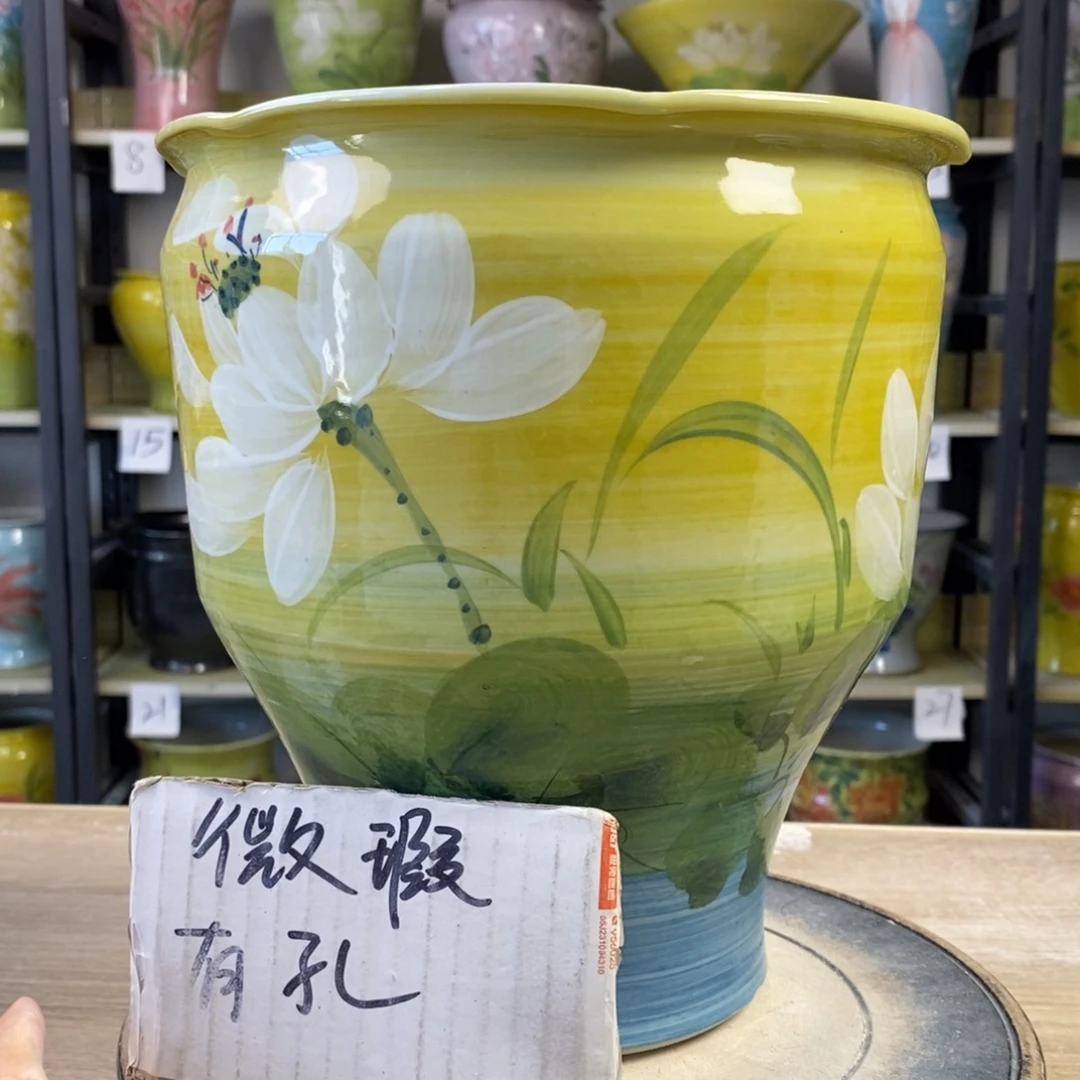 景德镇手工手绘陶瓷花盆