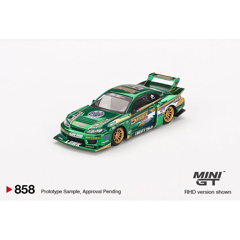 MINIGT 1:64 日产尼桑 S15 SILVIA 2024 LB超级剪影 合金汽车模型