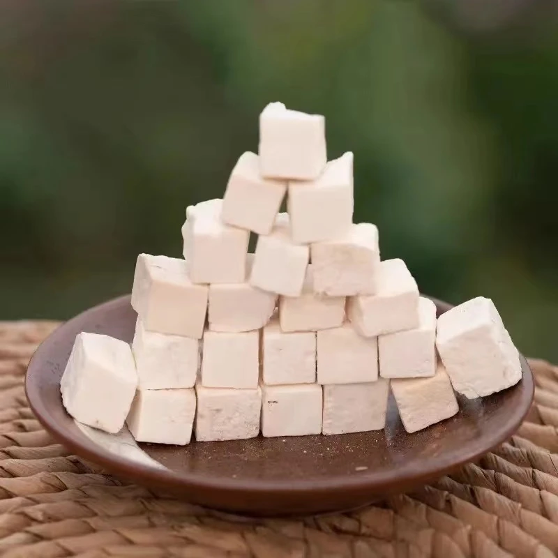 精选品质正宗原色无硫熏茯苓丁250g