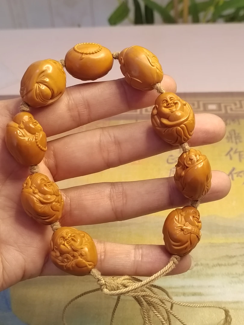 2.0铁核财迷，橄榄核雕手串手工