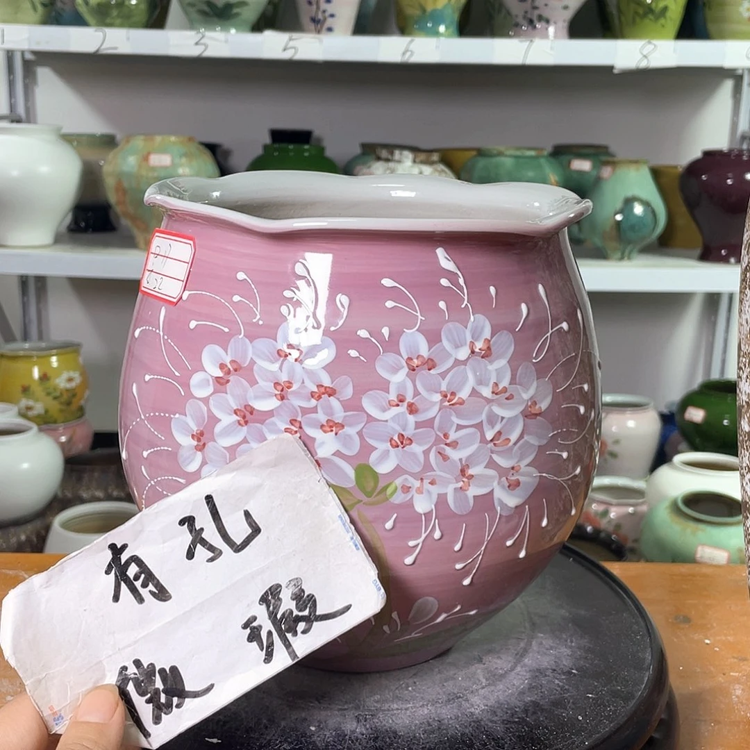 景德镇陶瓷花盆微瑕159