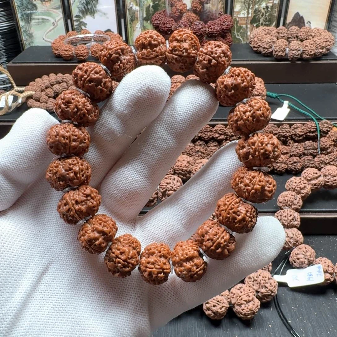 凉***雨金刚菩提手串17天然纽扣龙鼎梅花