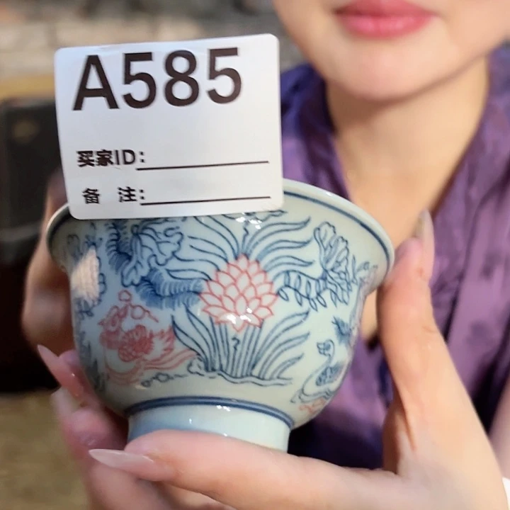 摆件景德镇高温陶瓷A585麻杯
