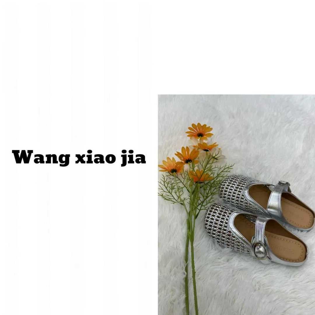 【王晓家】新款镂空圆头半托凉鞋