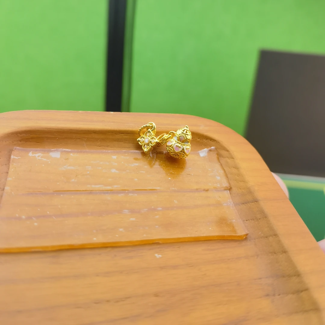 足金999 四叶草点钻葫芦精品配件