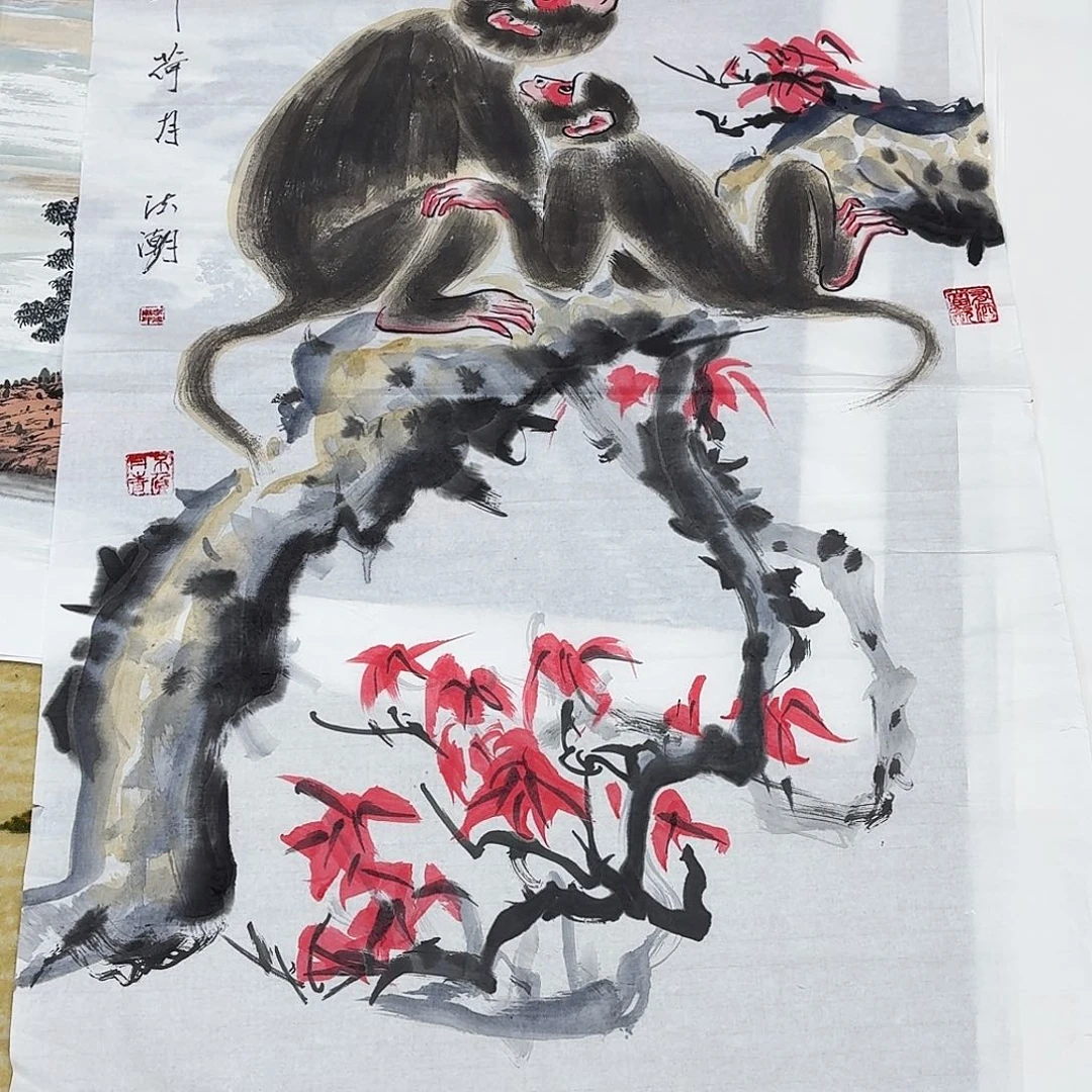 国画四尺花鸟一张