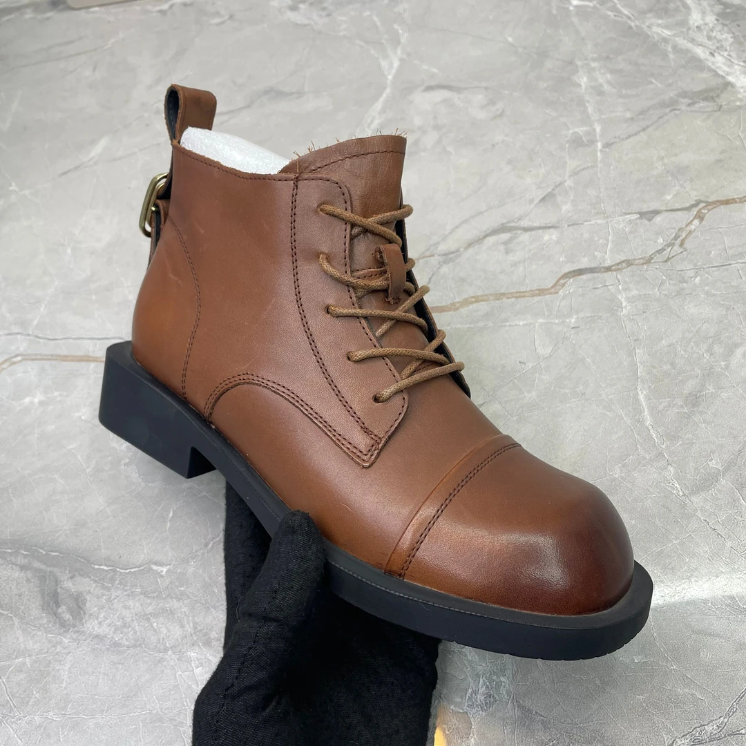 b  (孤品)  37码粗跟女靴(牛皮)1723-1