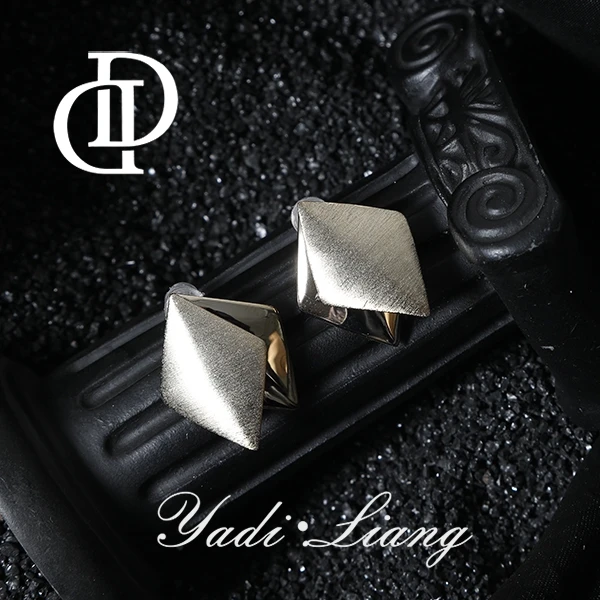 925银耳饰 梁雅帝新品【夏日蝉鸣】香槟色气质时尚百搭纯银耳饰