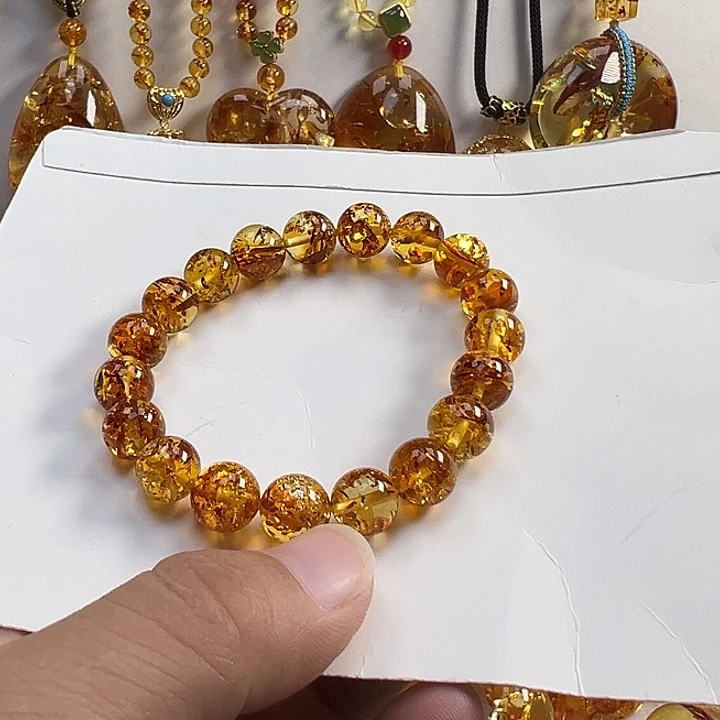 琥珀（花珀）未镶嵌项圈
