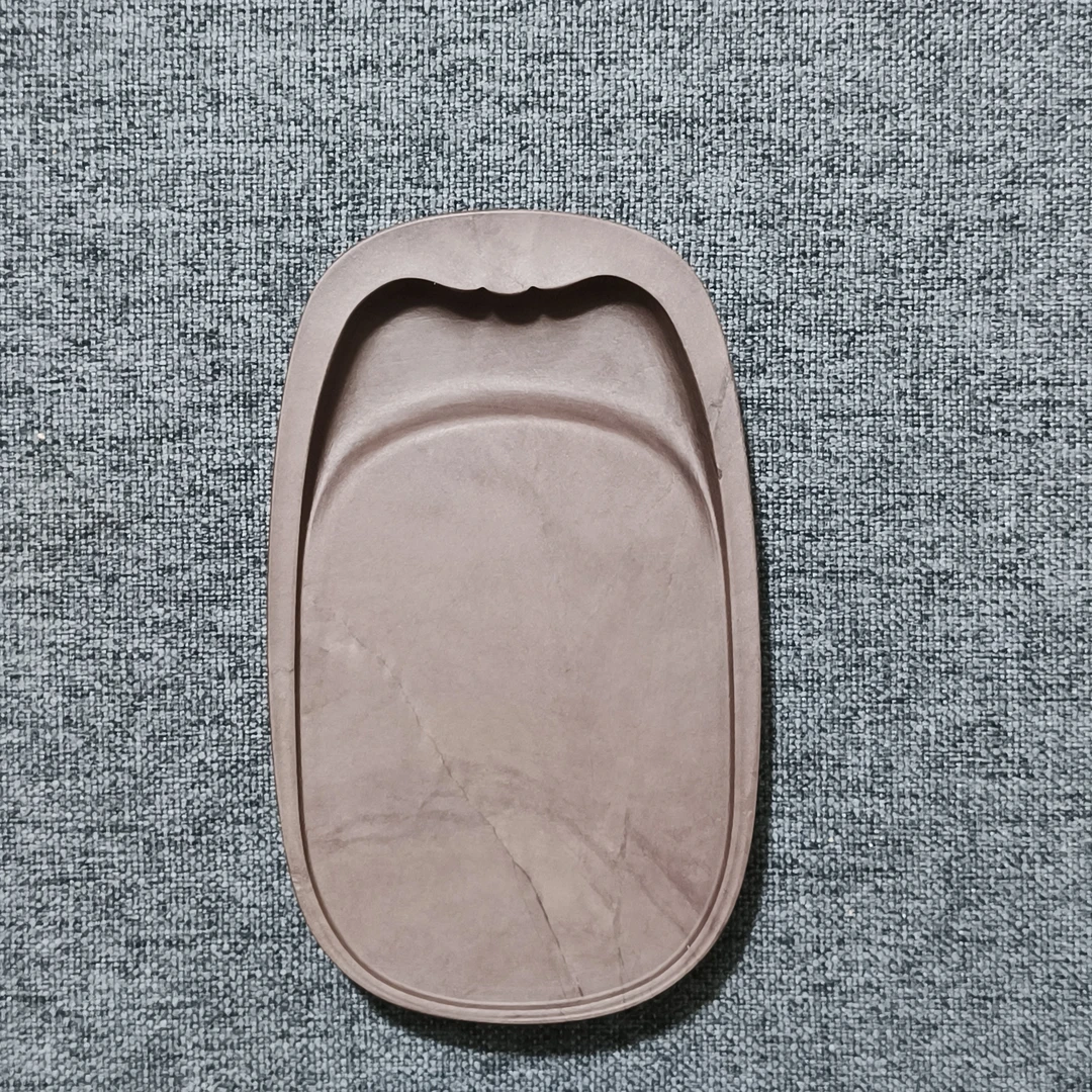 老坑洮砚，喇嘛崖老坑鸊鷉血花池砚，尺寸12.6*7.5*1.6厘米