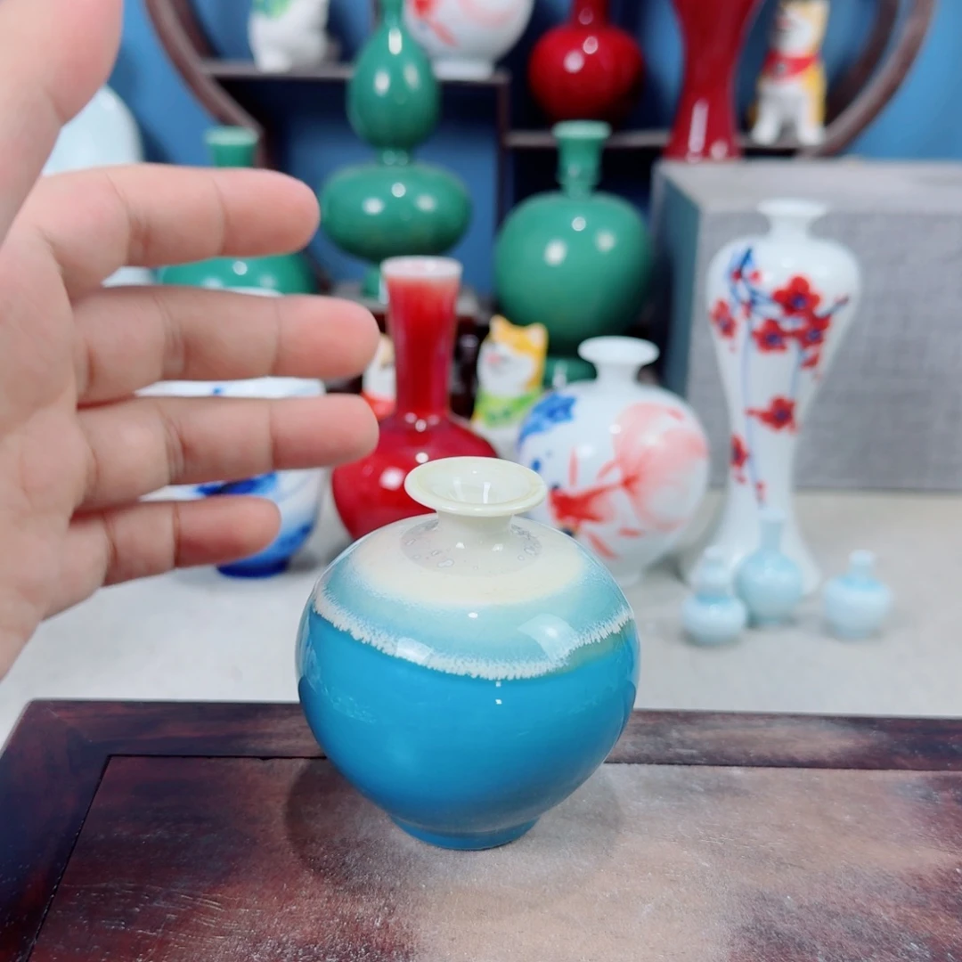 陶瓷手工小花器摆件