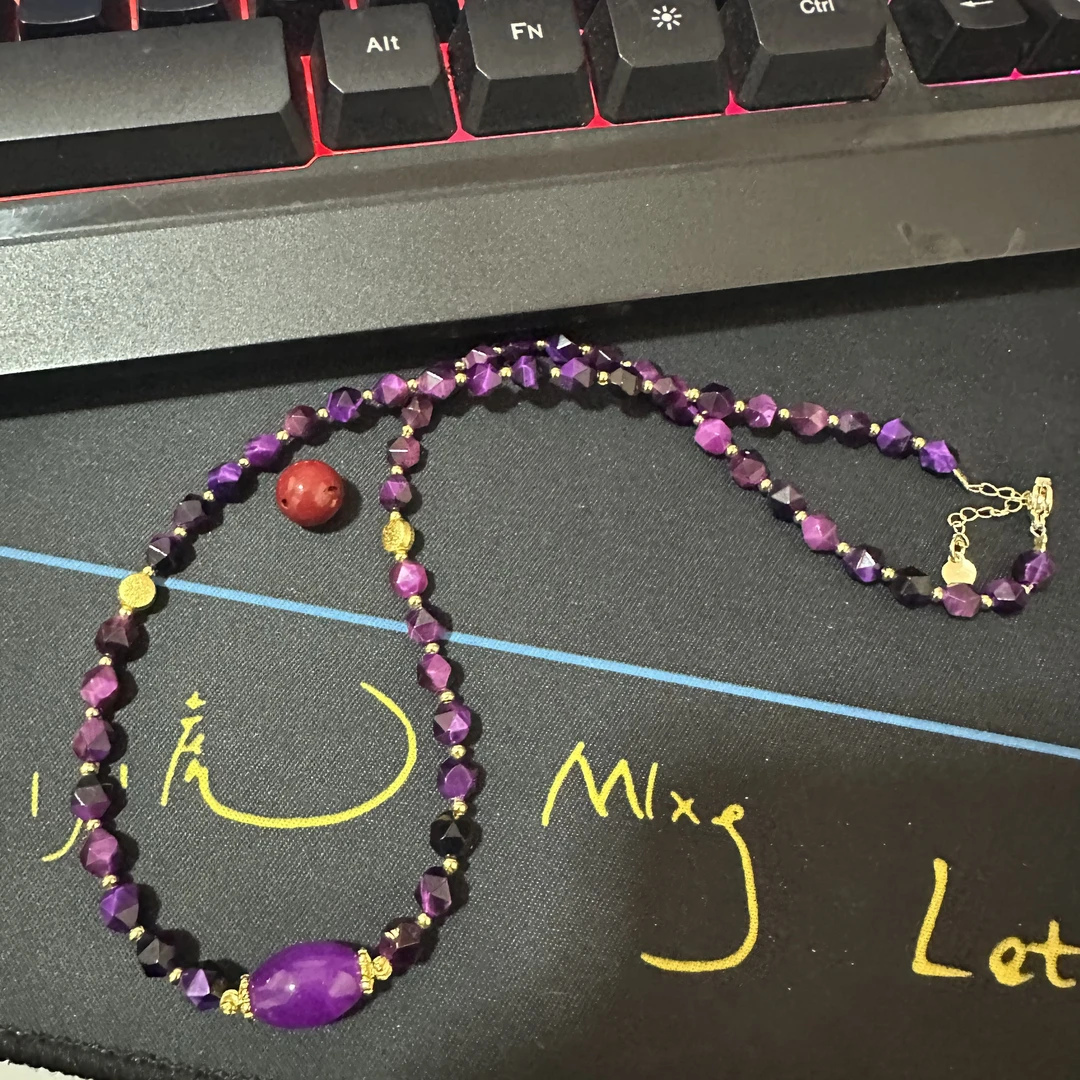 含辰砂工艺品【繁花珠宝甄选】含辰砂工艺品项链RX20059