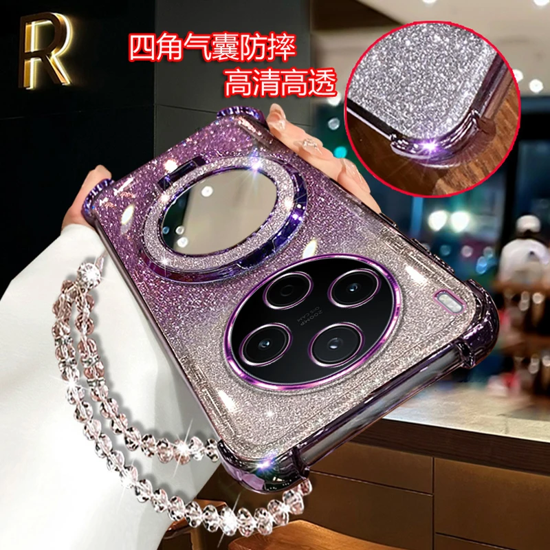 适用vivoY500Pro手机壳时尚创意潮流支架V2516A高级感全包镜头膜