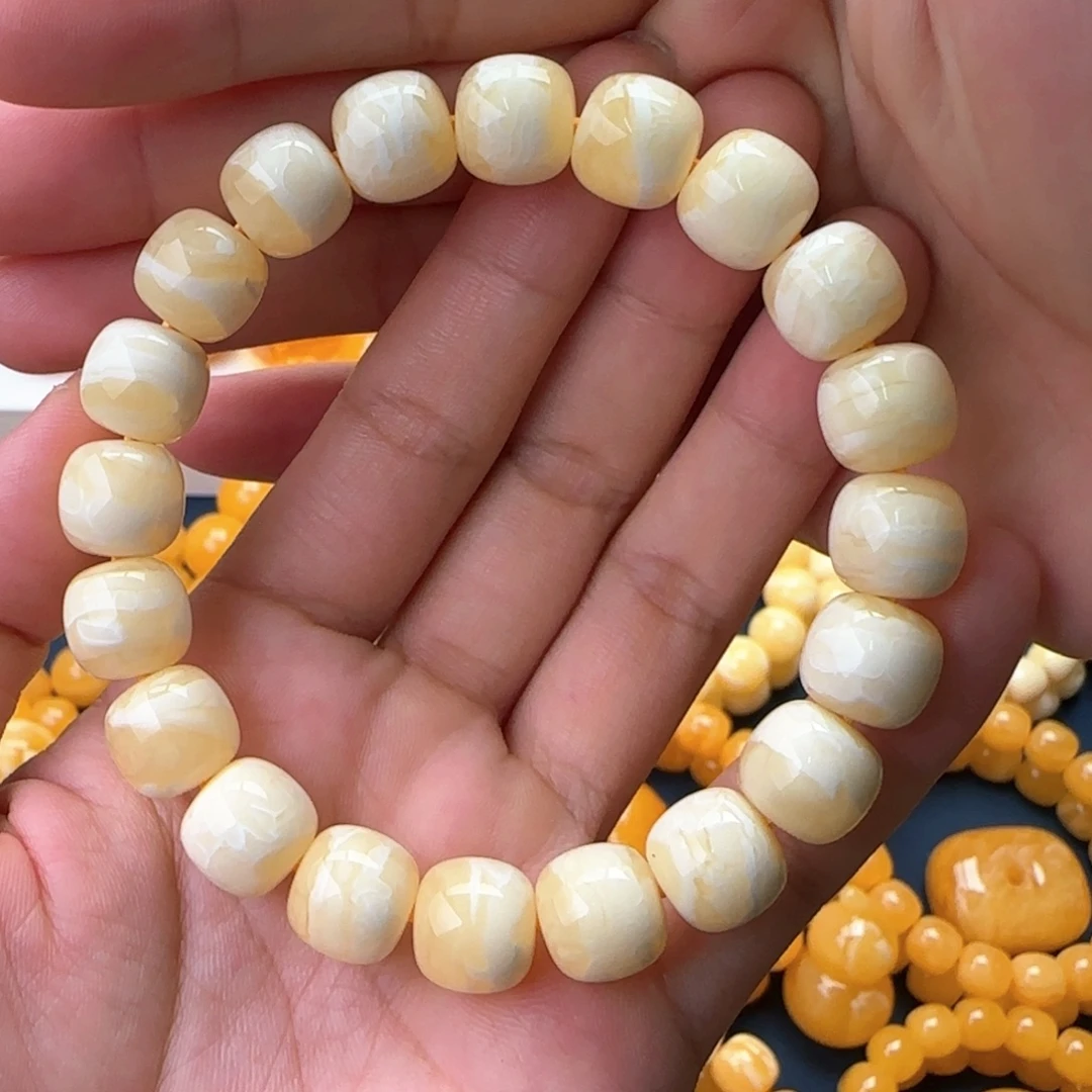 手串琥珀未镶嵌白蜡同料老型11