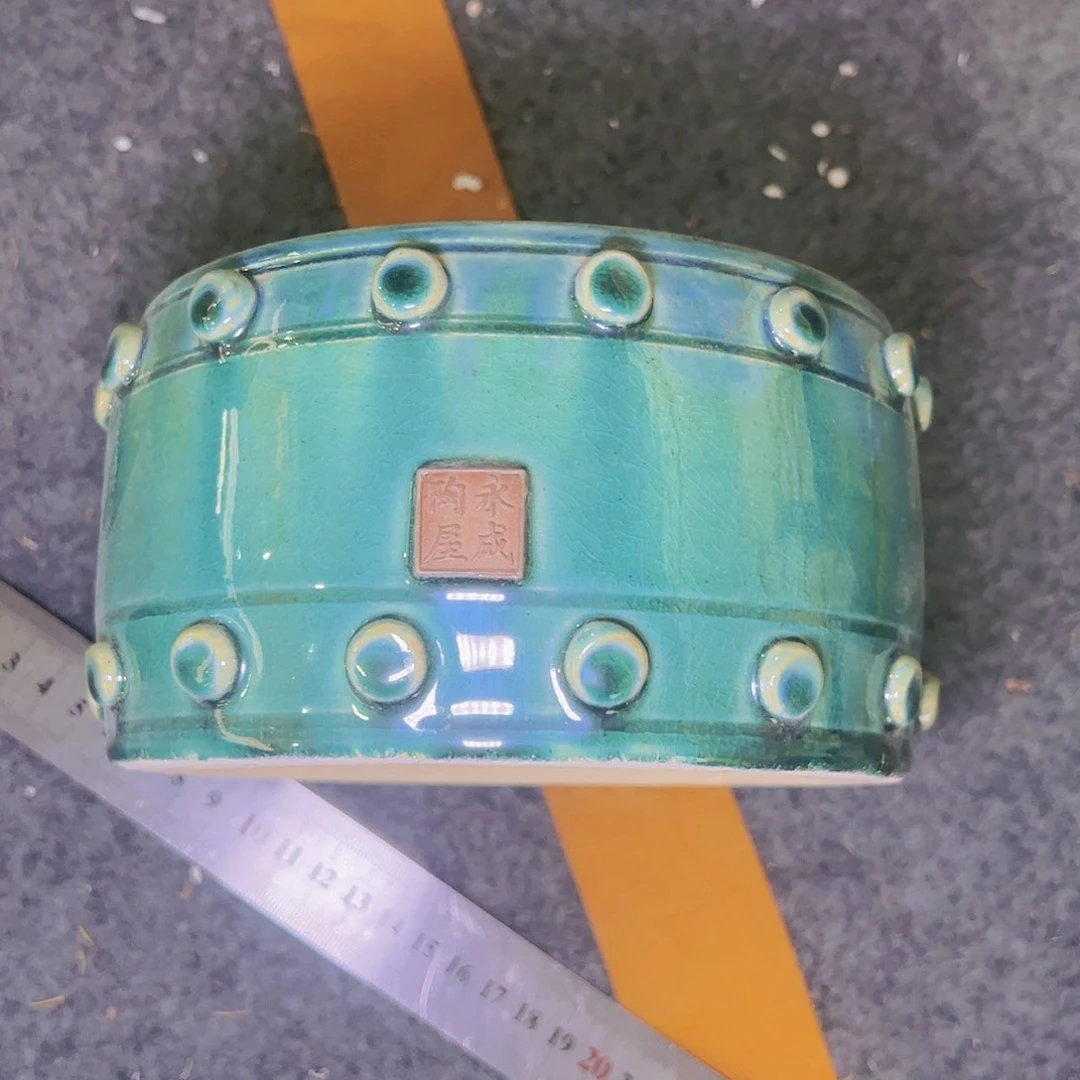 红陶正宗岭南石湾盆放漏