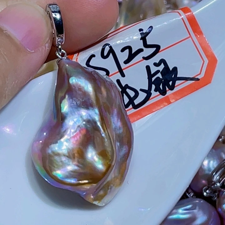 淡水珍珠银S925镶嵌颈饰