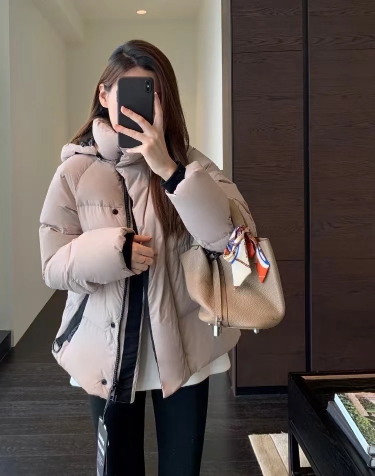 25全新配色~渠道好货!柜上1w+男女同款连帽短款鹅绒羽绒服