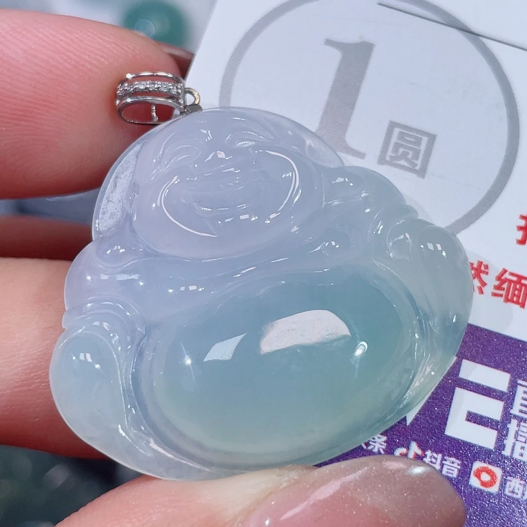 翡翠未镶嵌颈饰佛公
