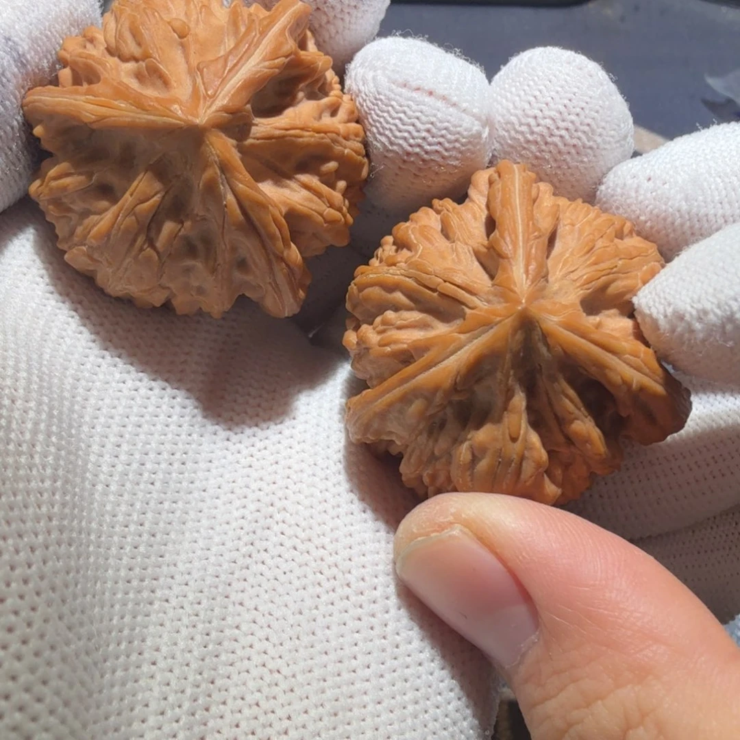 文玩核桃把件文山三棱