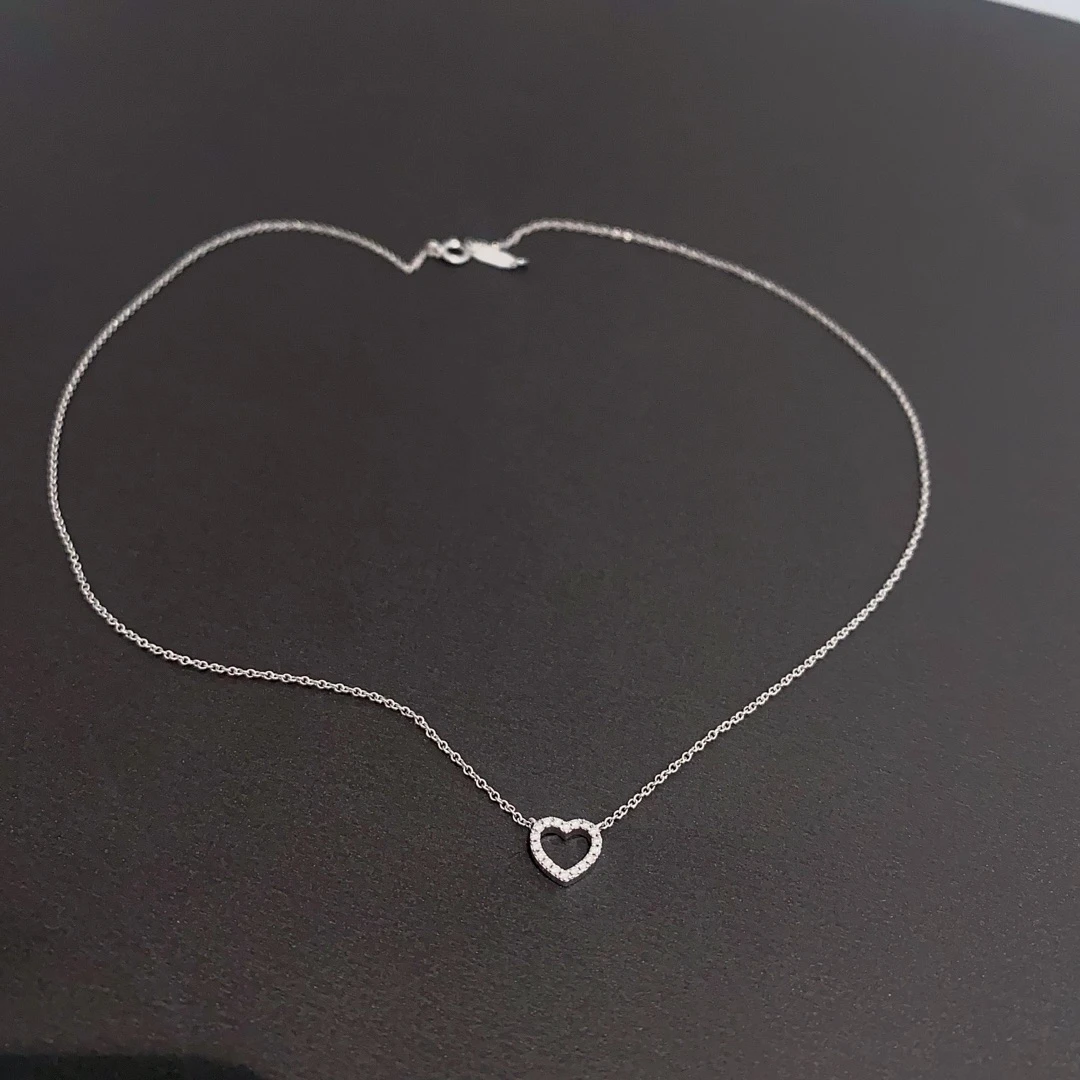 99新 Tiffany & Co./蒂芙尼 爱心项链单面带钻 15908387