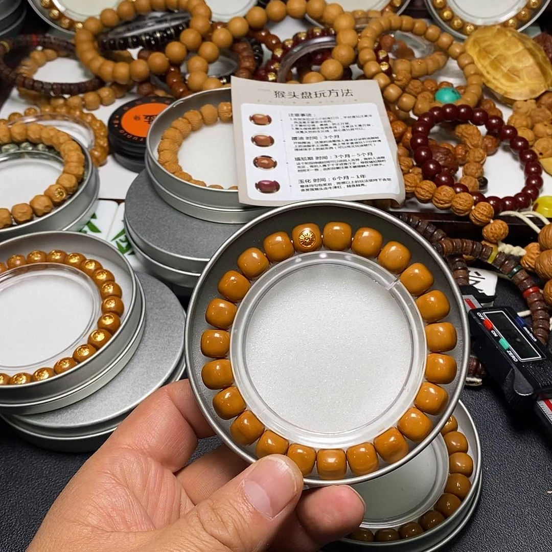 猴头核桃手串全品9-10方糖六方金标40号
