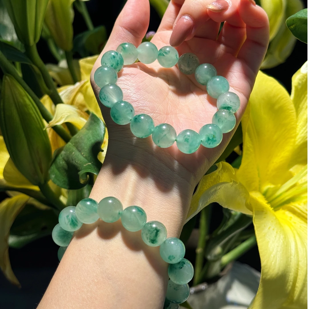 非洲翠飘手串天然正品玉石串珠 12mm