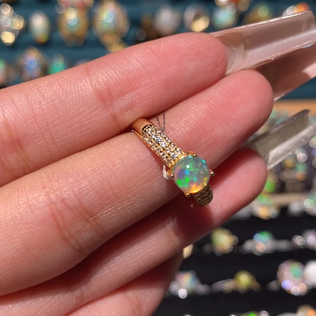 欧泊银S925镶嵌戒指