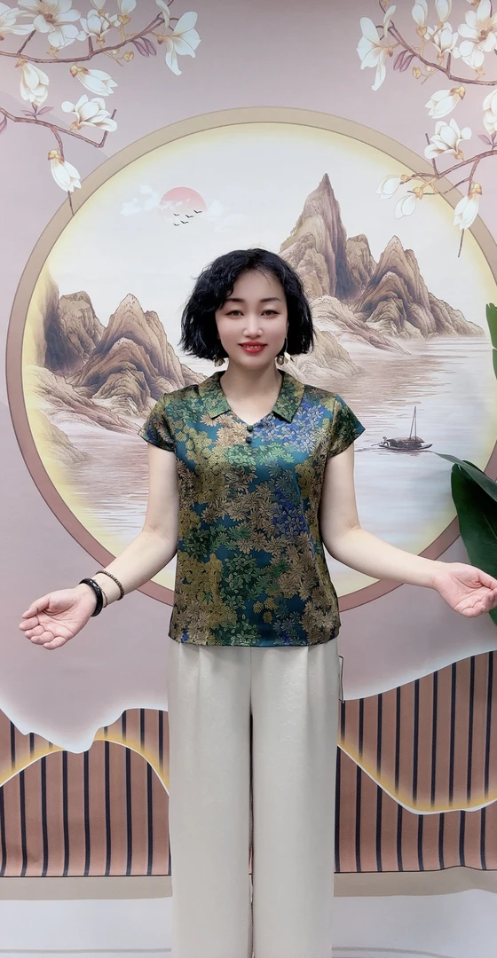 中老年中式妈妈装气质网红时尚休闲新中式夏季洋气舒适百搭减龄