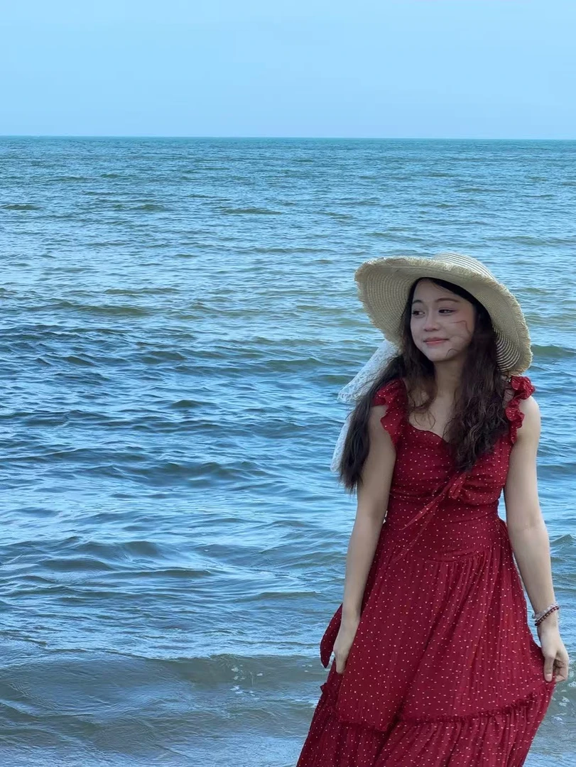 扣号20-60链接 连衣裙复古度假风印花礼服显瘦长款U型领