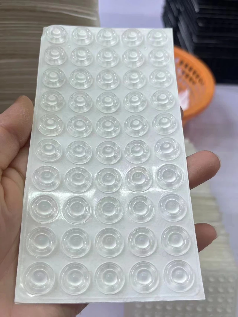 家用耐磨橡胶防磕碰圆形静音防撞颗粒透明防滑橱柜门防磕碰胶粒
