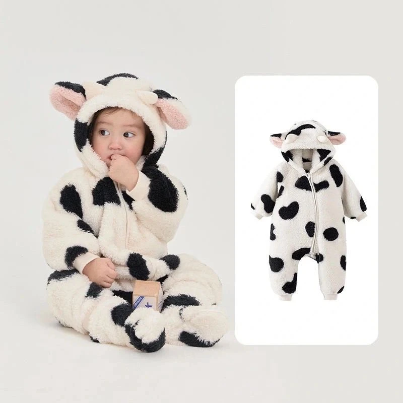 好孩子【万达撤柜】冬装衣服男女宝宝新生儿超萌熊猫保暖连体衣哈衣