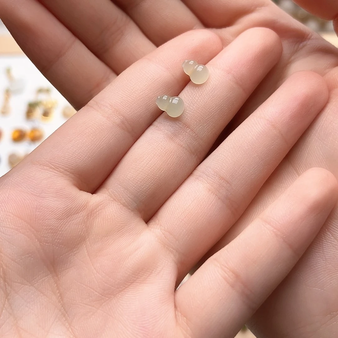 银S925镶嵌和田玉耳饰